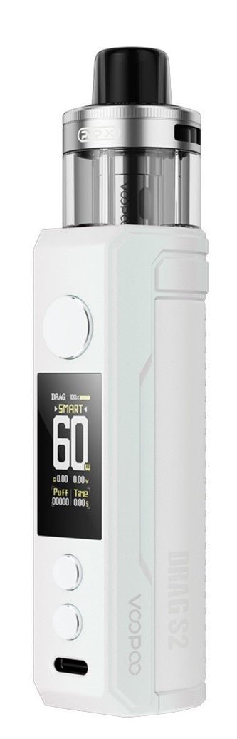 VooPoo Drag S2 Pod Kit Pearl White available from the online vape shop Vape Town UK