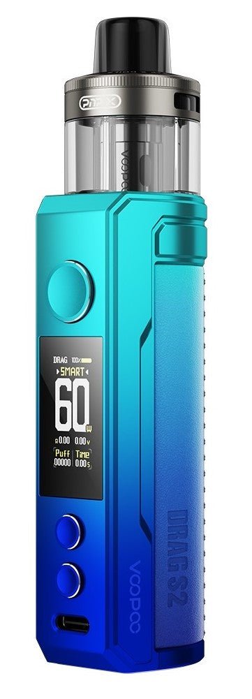 VooPoo Drag S2 Pod Kit Sky Blue available from the online vape shop Vape Town UK