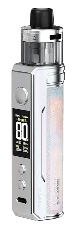 VooPoo Drag X2 Pod Kit Colourful Silver available from the online vape shop Vape Town UK