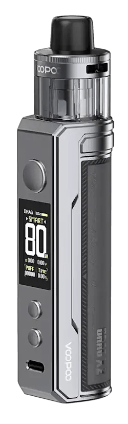 VooPoo Drag X2 Pod Kit Grey Metal available from the online vape shop Vape Town UK