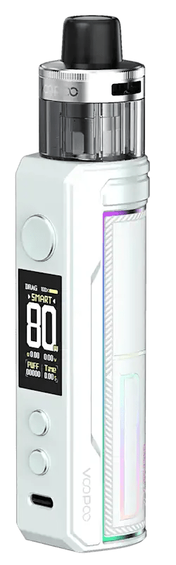 VooPoo Drag X2 Pod Kit Pearl White available from the online vape shop Vape Town UK