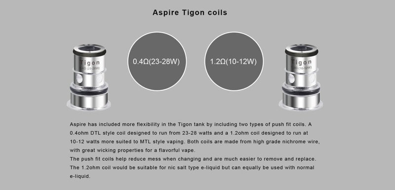 Aspire Tigon Coils 5 Pack - Vape Town