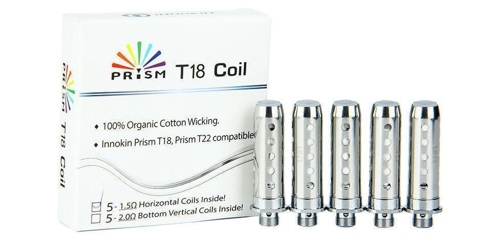Innokin Endura T18 & T22 Prism Coils 5 Pack available from the online vape shop Vape Town UK